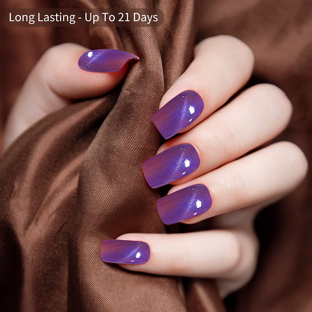 SnowDream Cat Eye Gel Nail Polish, 8 PCs Magnetic Nail Polish Set, 6 Colors Gel Nail Polish UV/Led Lamp DIY Gel Polish Set With 1 Magnet Stick, Nail Art Design Gifts for Women, Top and Base Nail Coat Included : Beauty & Personal Care