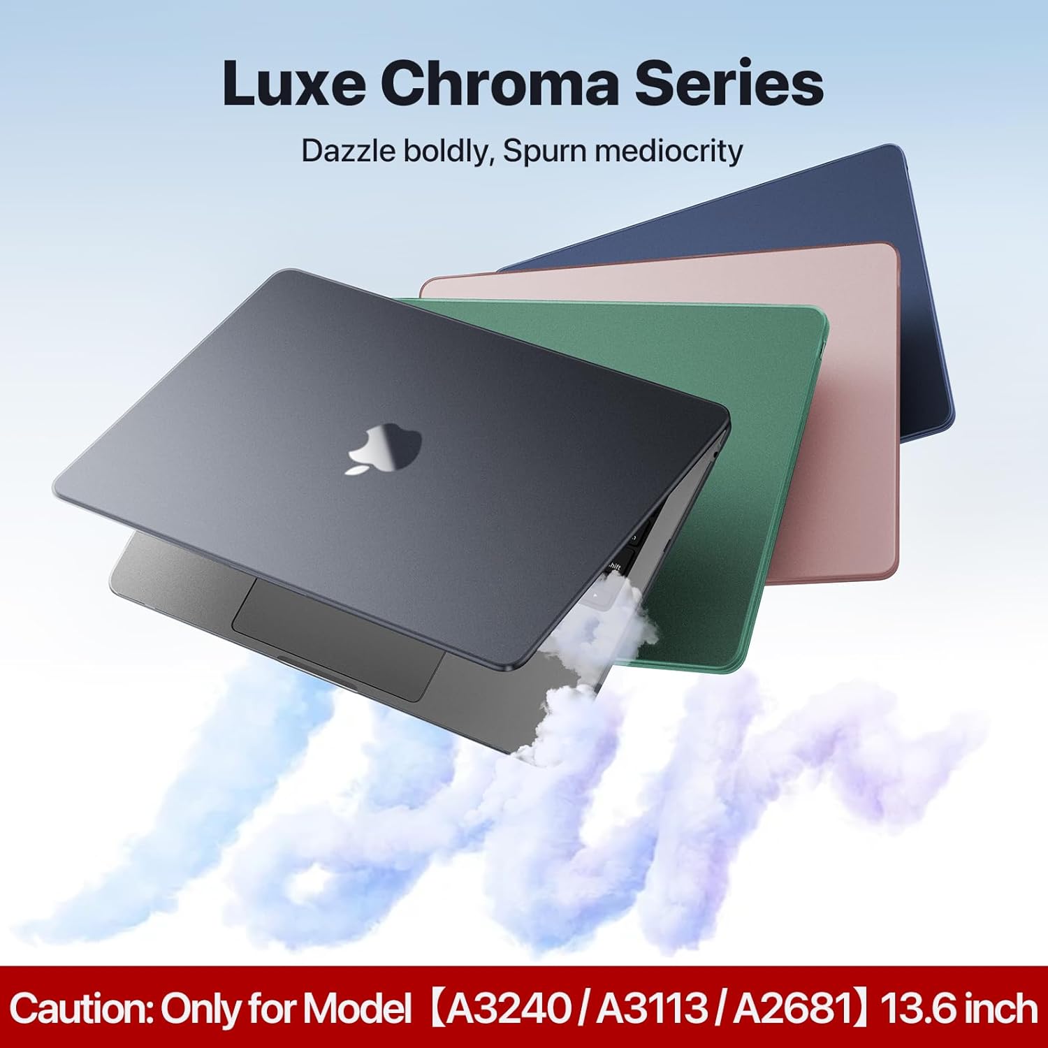 Matte Case for MacBook Air 13/13.6-inch (M4/M3/M2, 2022–2026 Models A3240 A3113 A2681), Lightweight | Scratch & Fingerprint Resistant | Closes Seamlessly | Ideal for Work, Travel & Study