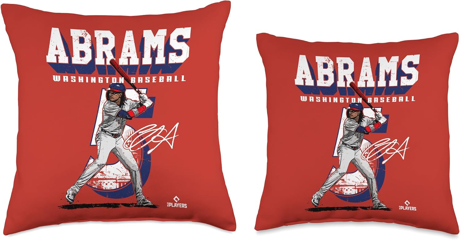 CJ Abrams | Washington Baseball Players | MLBCJA204M Throw Pillow