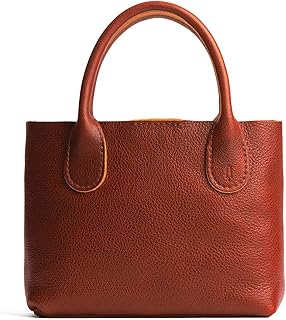 Portland Leather Goods Raindrop Crossbody Bag – Leather Purse w/Carrying Handles – Handmade from the Finest Full-Grain Hides