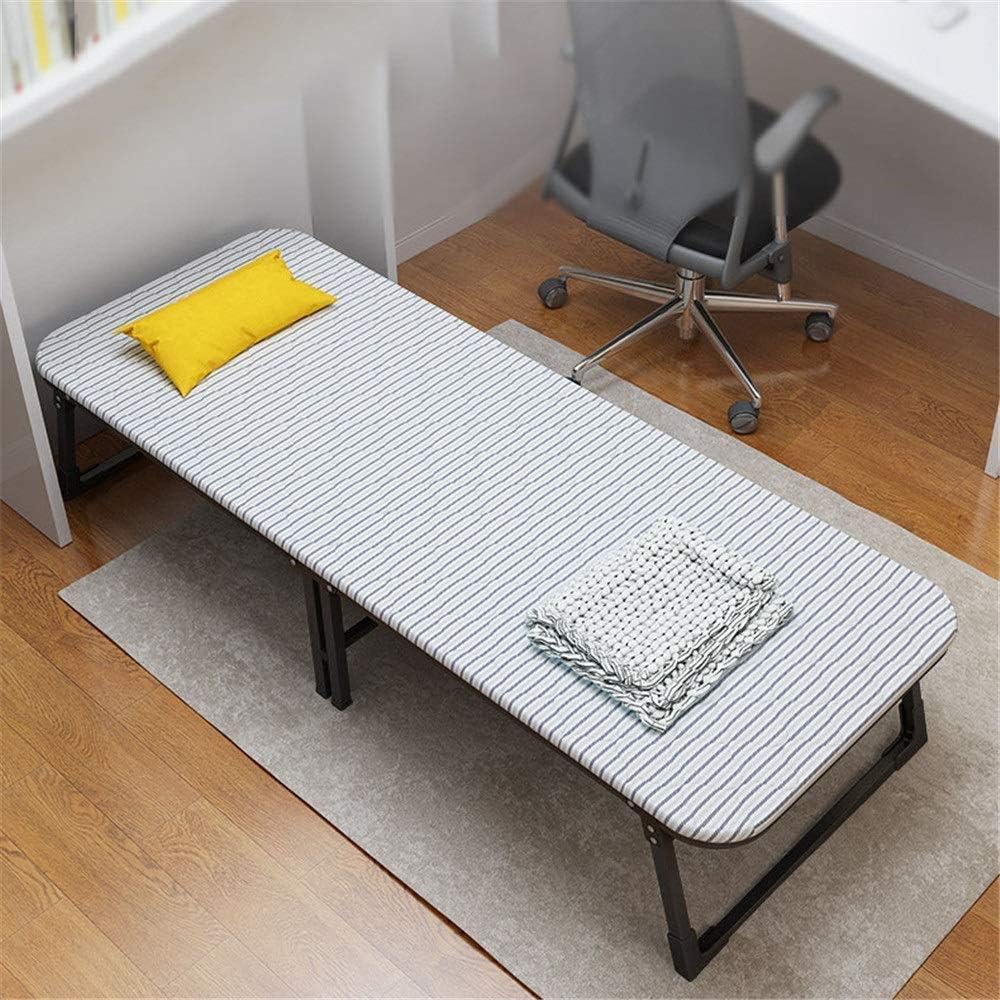 Lit Pliable Portable lit pliant matelas en Aluminium Simple Pliable en Surface inclinable matelas Confort lit léger lit meubles de Bureau à Domicile (Couleur: Argent Taille: 90 19