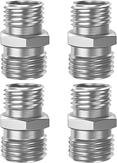 4 Pcs M14 to M16 Carbon Steel Fittings Adapters 115757 | Hydraulic Attachment Fittings, Converter for Mini Excavators Connector | Compatible with AGT, TPM, VICSEC, FFIndustries, Miva, Machpro