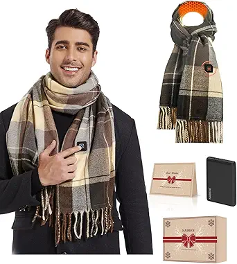 Heated Scarf for Women Rechargeable, Electric Heating Scarf with 3 Temperature 5000mAh Battery