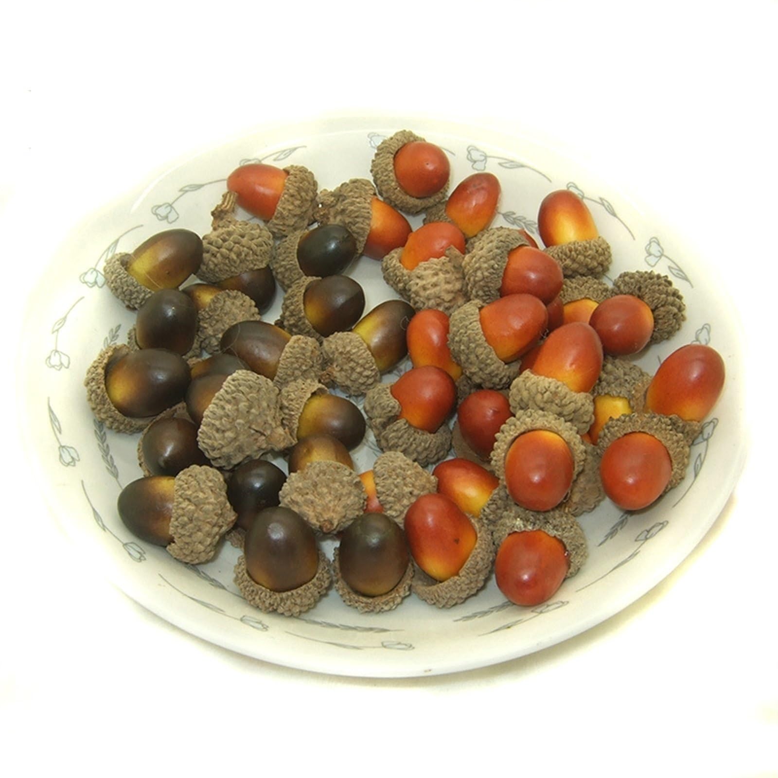 THE WHITE SHOP 50pcs Artificial Acorn Decorations, Fall Decor, Acorns for Squirrels, Golden with Natural Acorn Cap Suitable for Christmas Thanksgiving Wedding and Other Table Decorations (Color : A)