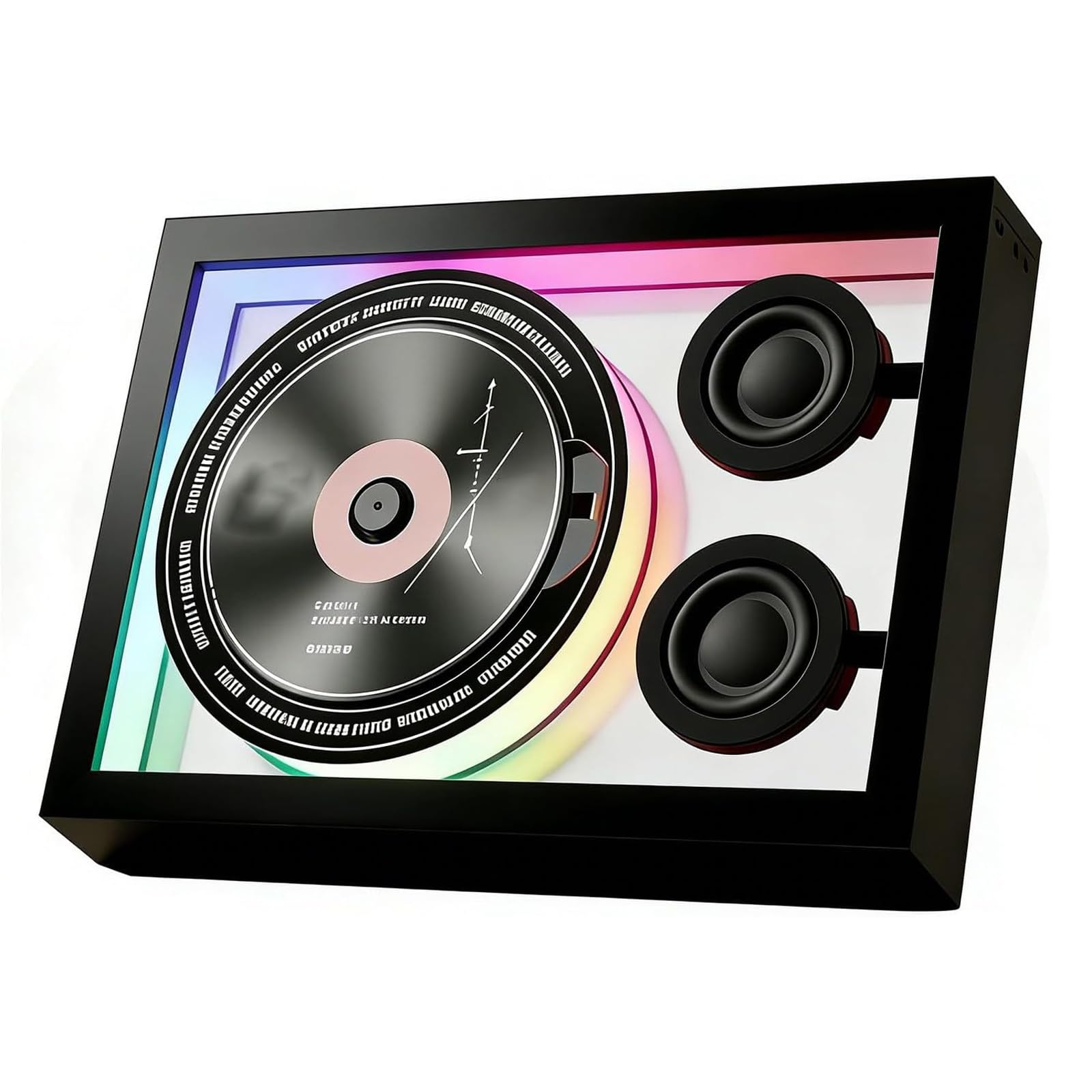 Lecteur CD mural décoratif avec haut-parleurs, Bluetooth 5.3 et télécommande - 8