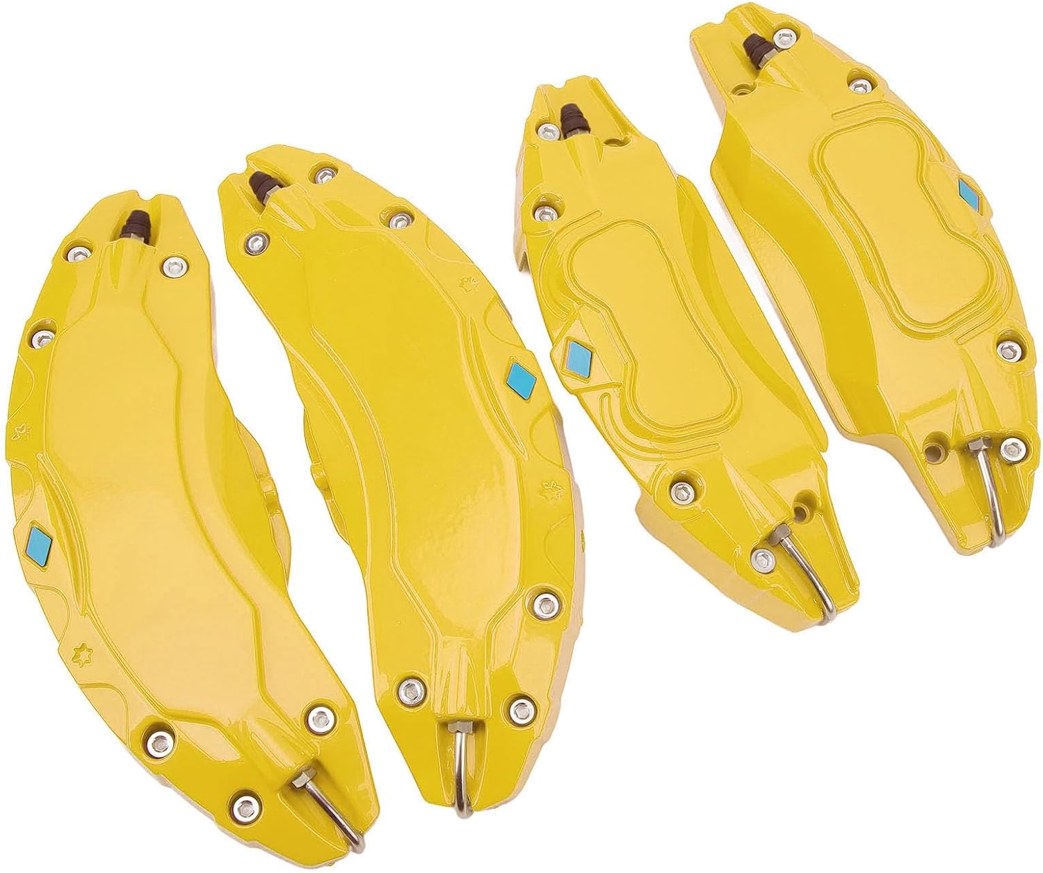 Caliper Covers, 4 Pieces Sport Color Disc Brake Caliper Covers 19 Inch 20 Inch Wheel Hub for Y Model (Yellow)