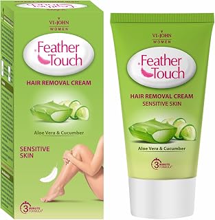 VI-JOHN Feather Touch Cucumber & Aloevera Hair Removal Cream, for Sensitive Skin, Suitable for Legs, Underarms, Bikini Lin Price In India