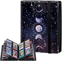 Vista 9 de Carpeta de tarjetas de 4 bolsillos con capacidad para 160 tarjetas, carpeta de álbum de coleccionista de libros de tarjetas para Yugioh, MTG, TCG
