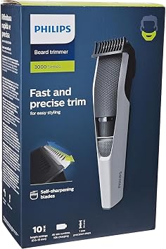Philips BT3206/14 Sakal D zeltici, Beardtrimmer Series 3000, Beyaz