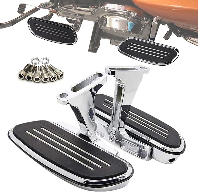 Motorcycle Passenger Floorboards Chromed Streamline Street Glide Footboards with