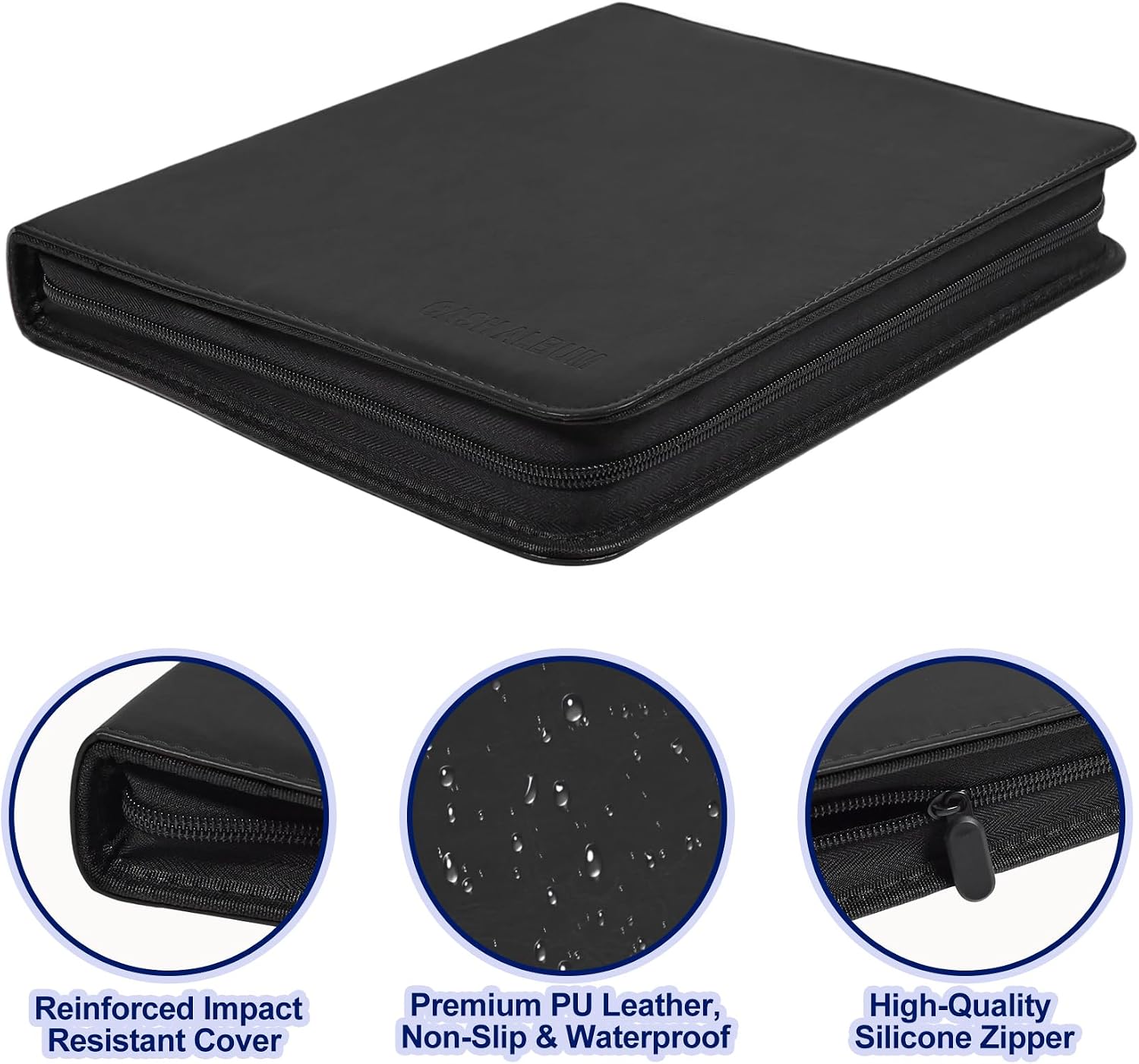 Currency Album with 180 Pockets - WITHYU Expandable 3-Ring Binder Currency Organizer with Clear Non-PVC Sleeves for Banknotes, Bills, Tickets, and Collectibles (Black)