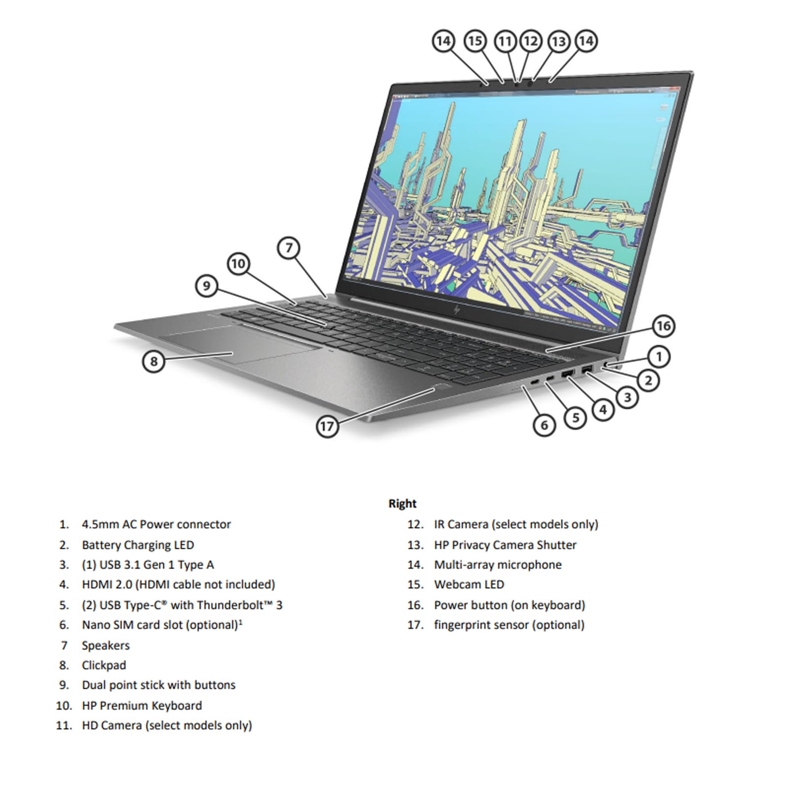 HP ZBook Fury 15 G7 Portable Mobile Workstation, NVIDIA Quadro