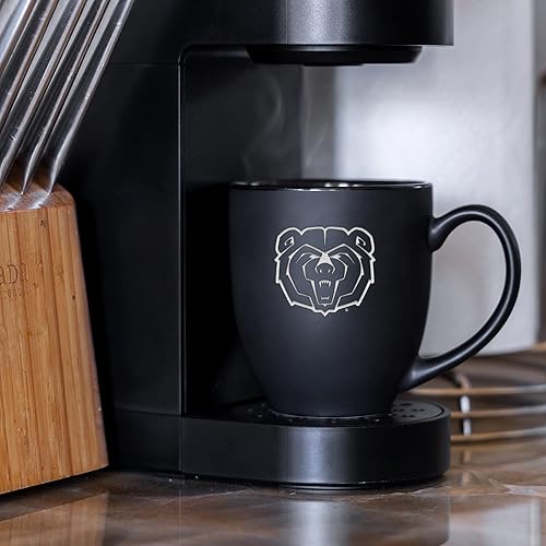 Miniatura 249 de Rico Industries NCAA Primary - Taza personalizada de 15 onzas, color negro mate, para bebidas calientes o frías Nebraska Cornhuskers