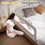 Toddler Bed Rails for Crib | Foldable Bed Rail for Toddlers | Portable Bed Rails Guard Bumper for Kids | Safe Bed Side Rail for Twin, Queen, King, Full Size Beds (59inch)