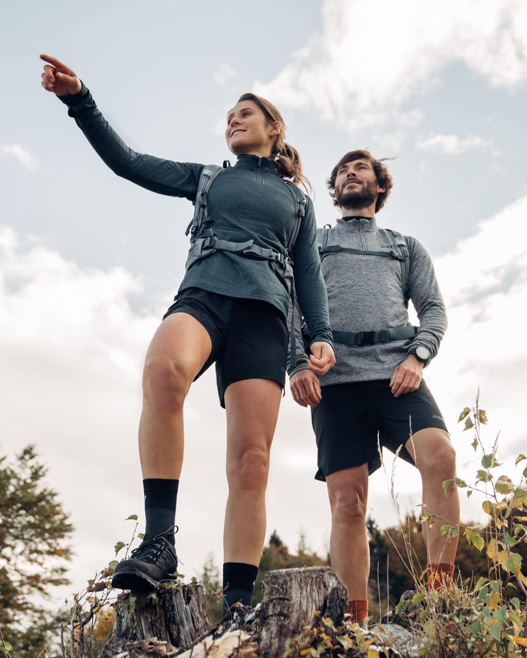 CEP Hiking Light Merino Socks für Herren – Lange Merino-Wandersocken mit Kompression – Atmungsaktive Trekkingsocken & Wandersocken Herren für Wandern & Outdoor