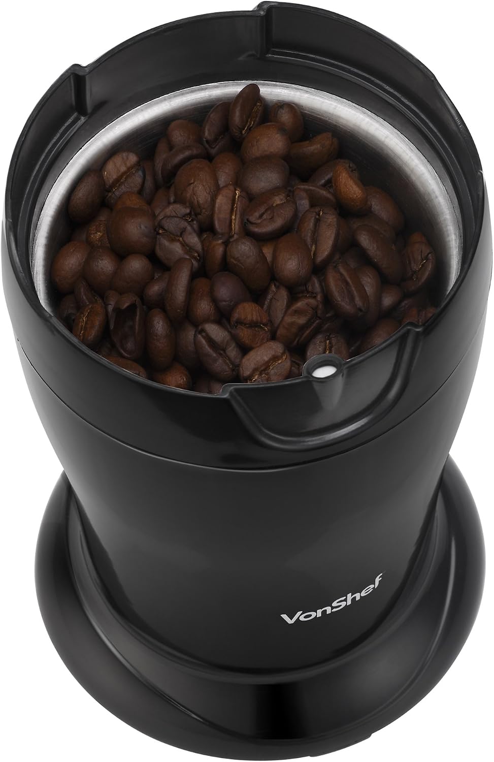VonShef Whole Coffee Bean, Nut & Spice Grinder - Powerful 150W Motor with Stainless Steel Twin Blades