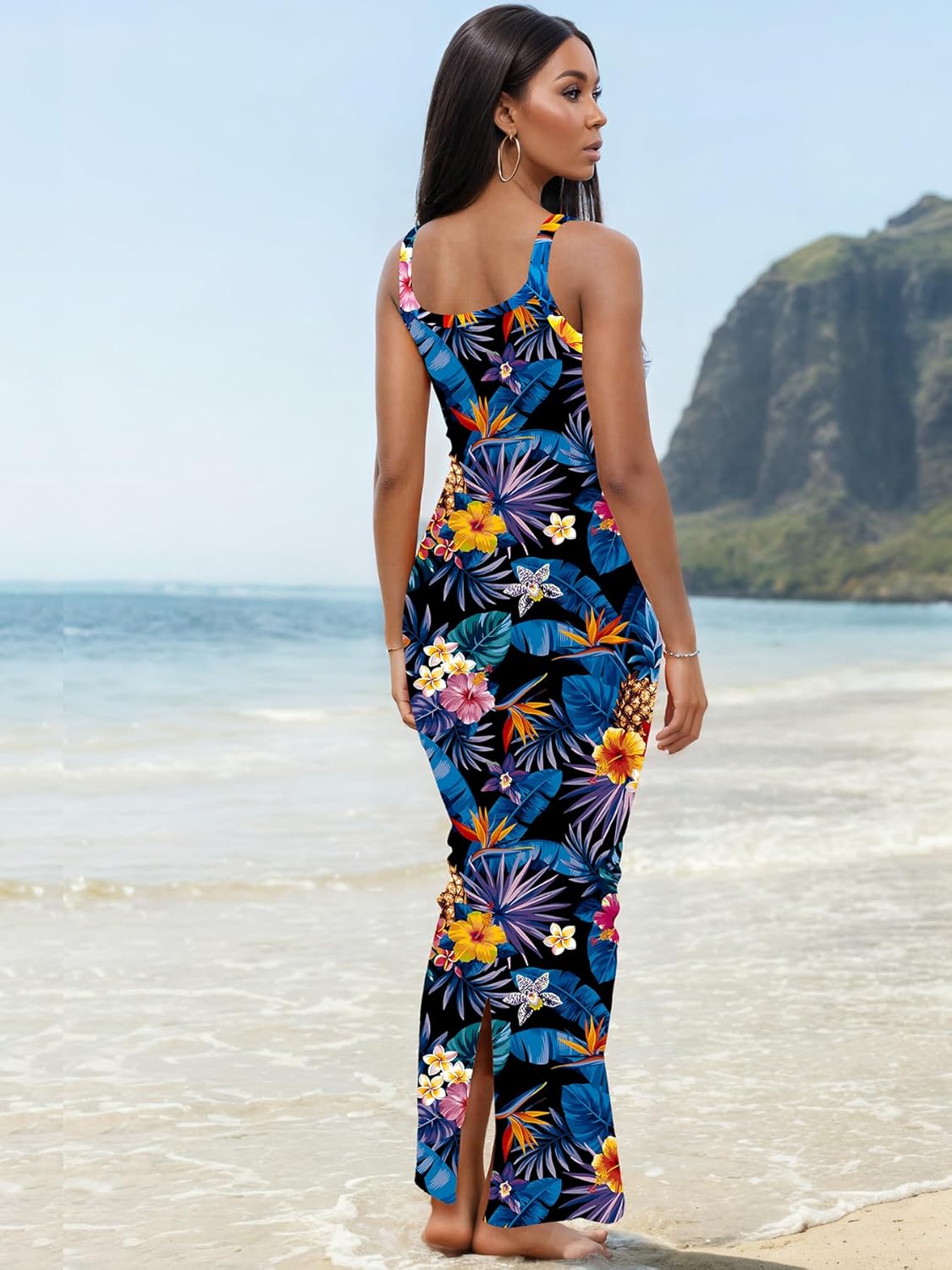 Nimsruc Women Summer Long Dress Casual Slip Sexy Slim Sleeveless Bodycon Maxi Dresses for Women 2024 - Image 4