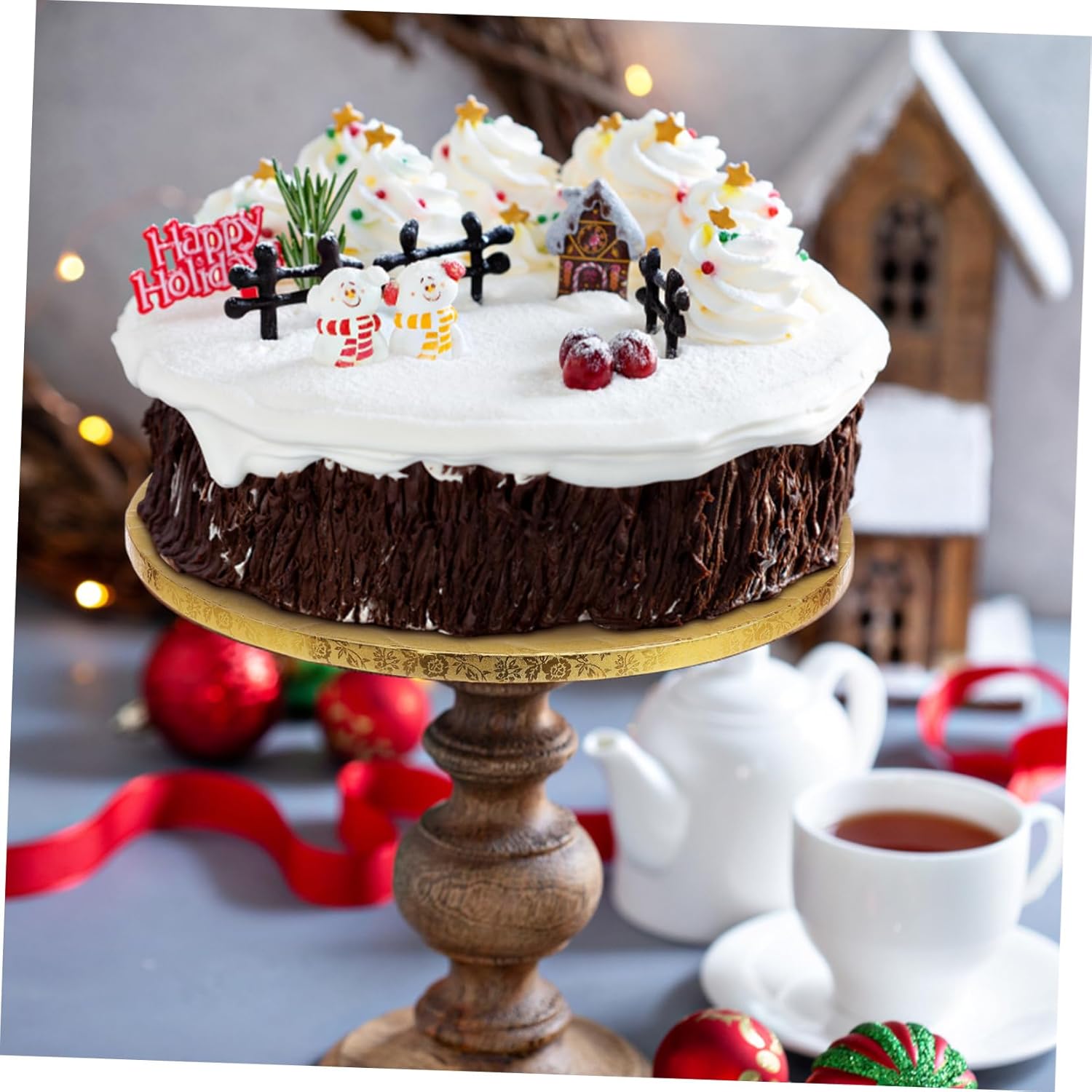 VOSAREA 10pcs Decorative Cake Boards Cake Base Trays Base Boards Enhanced Stability for Wedding Displays