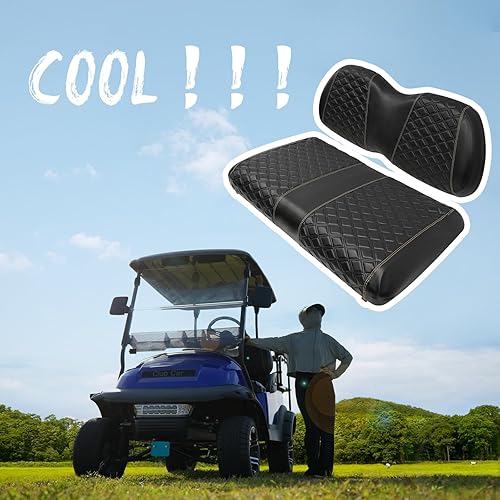 Miniatura 5 de SAMXOMAP Fundas de asiento de carrito de golf, funda de asiento de cuero de vinilo de grado marino para Club Car PrecedentadelanteTempo delantero