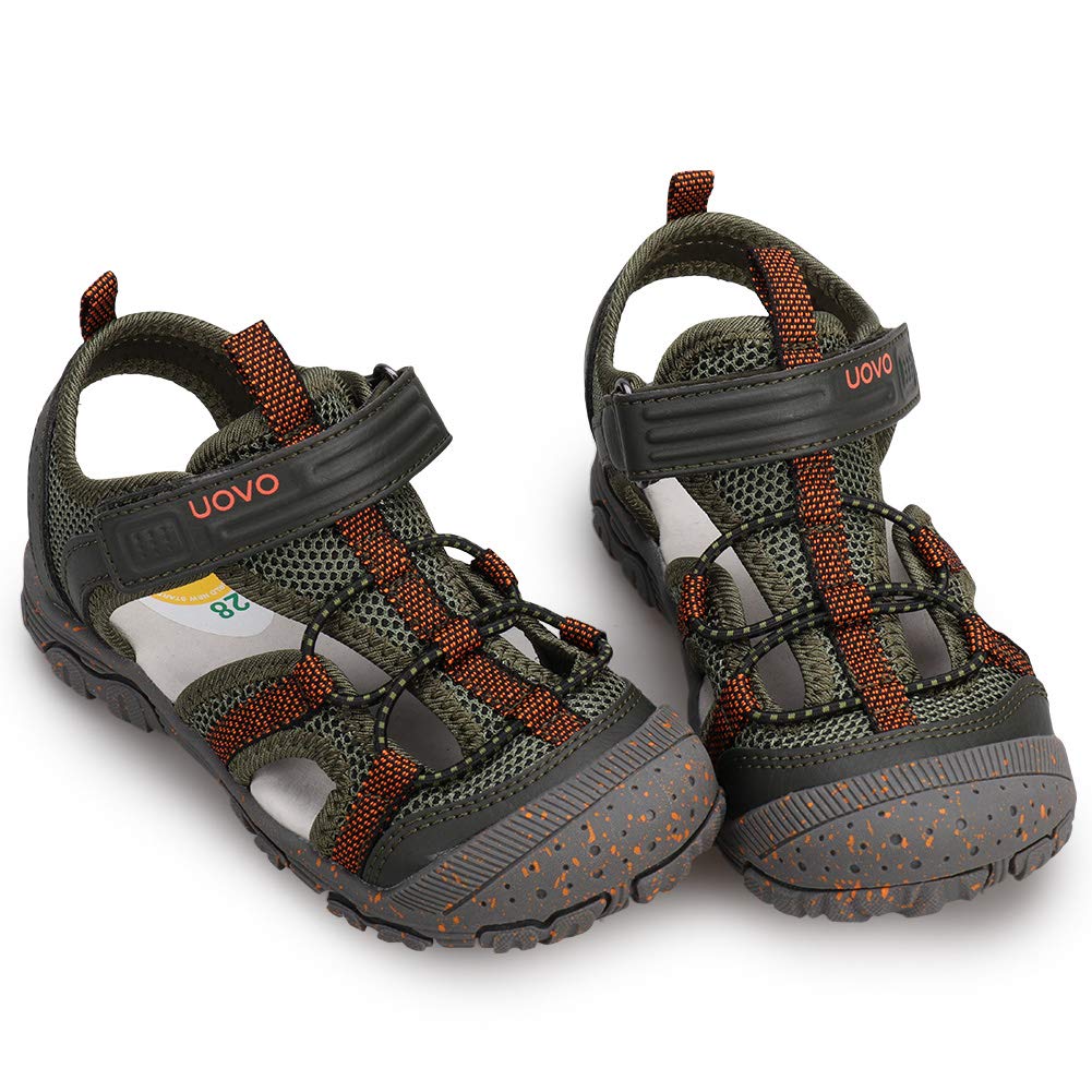 UOVOBoys Girls Summer Water Sandals Closed Toe Lightweight Outdoor Sport Shoes(Toddler/Little Kid/Big Kid)