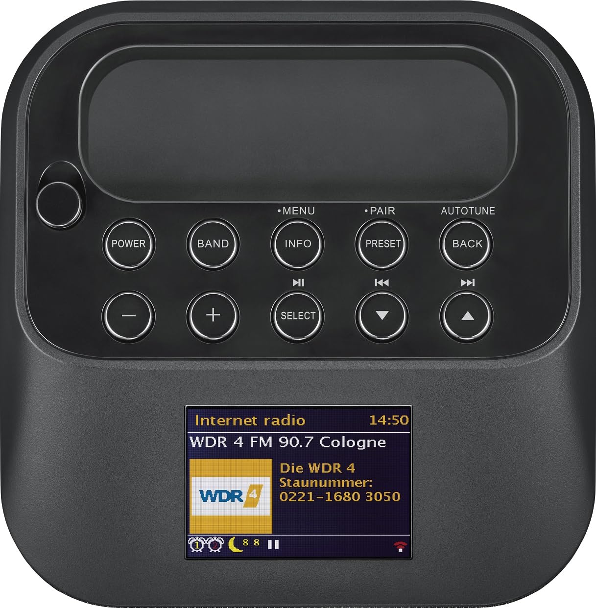 Sangean WFS58 DAB+ radio | UKW | głośnik WiFi i Bluetooth | przenośne radio internetowe z NFC | Wifi | czarne