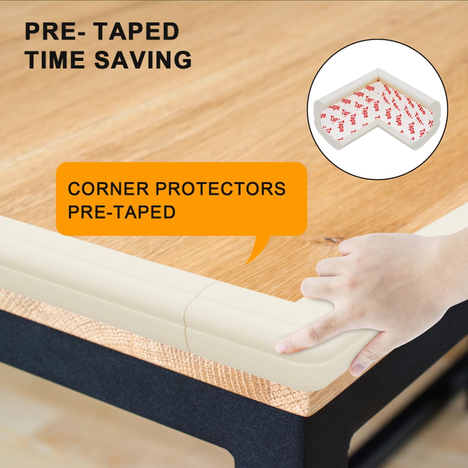 (8 Pack) Corner Protectors for Kids Dekukar Upgraded Foam Soft Corner Guards Bumpers Baby Safety Furniture Table Sharp Corner Protection - Image 3