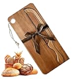 Bread Bow Knife 8 Inch - With Matching Crumb Tray, Universal Left Right Handed Design, Serrated Steel Blade, Rustic Farmhouse Kitchen Tool, Bagel Loaf Slicing Gadget | for Bakers Restaurants