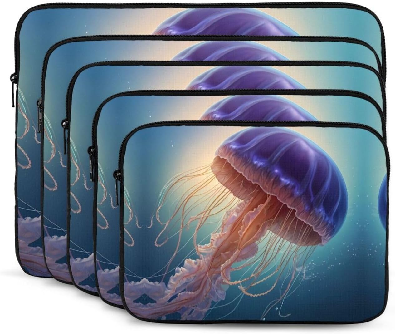 Beautiful Jellyfish Printed 10 inch Laptop Case, Business/Office Commuter Laptop Case image 2