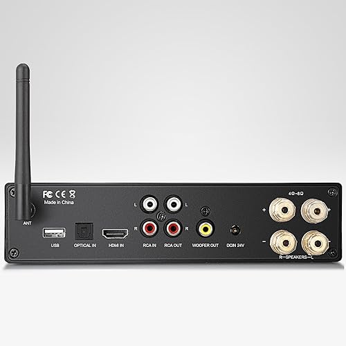 Miniatura 3 de Facmogu DAP-23C Amplificador digital BT con HDMI ARC, amplificador de audio doméstico de 2.1 canales 60Wx2 con salida sub activa, mini receptor