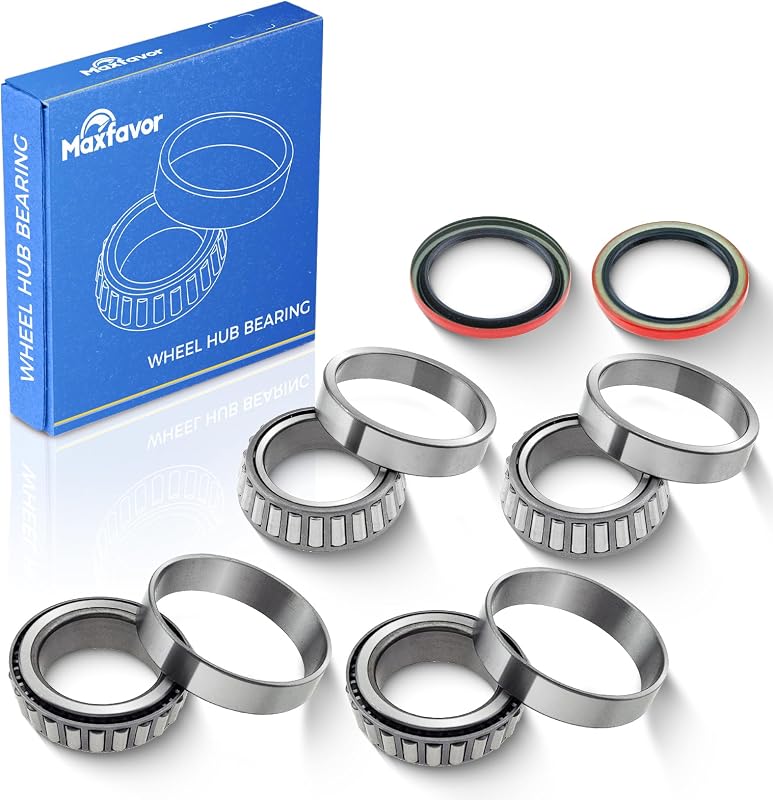 Kit de Rolamentos e Retentores do Cubo da Roda Dianteira Maxfavor para Chevrolet C1500, C2500, Suburban, Express e Tahoe – 6 peças