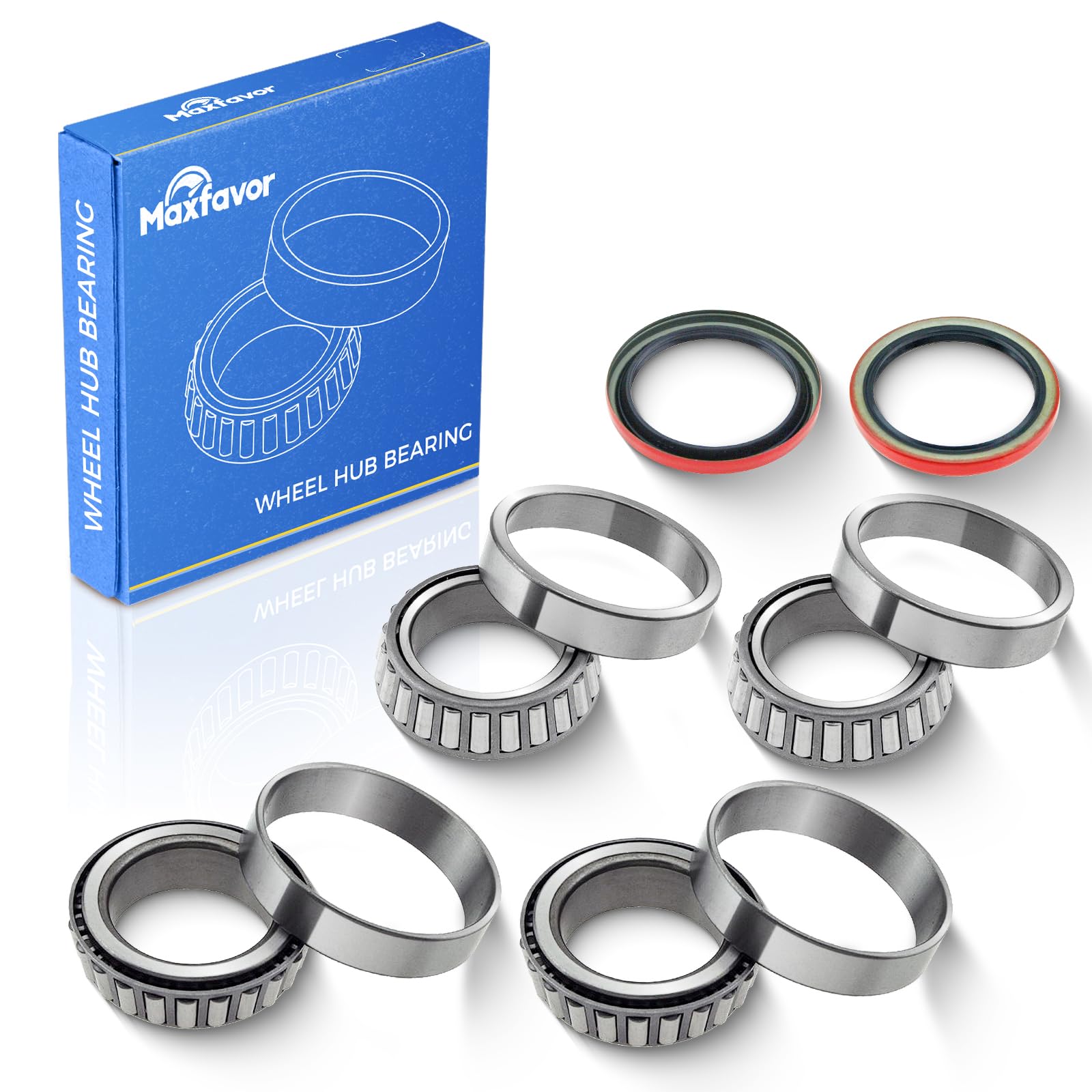 Front Wheel Bearing & Seal Set For Ford E150 Econoline Van 2WD 1975-2005