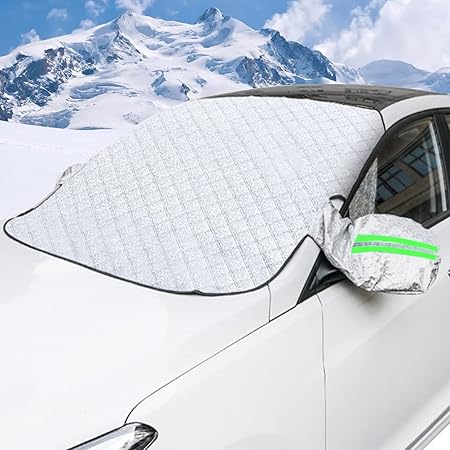 Amazon Co Jp フロントカバー フロントガラス 凍結防止シート 車 カーフロントカバー 車用凍結防止カバー 鏡保護 車種汎用 霜よけ 落葉 積雪 雪対策 四季兼用 撥水加工 厚手 内蔵強力磁石8枚 軽自動車 Suv 普通車に適用 車 バイク