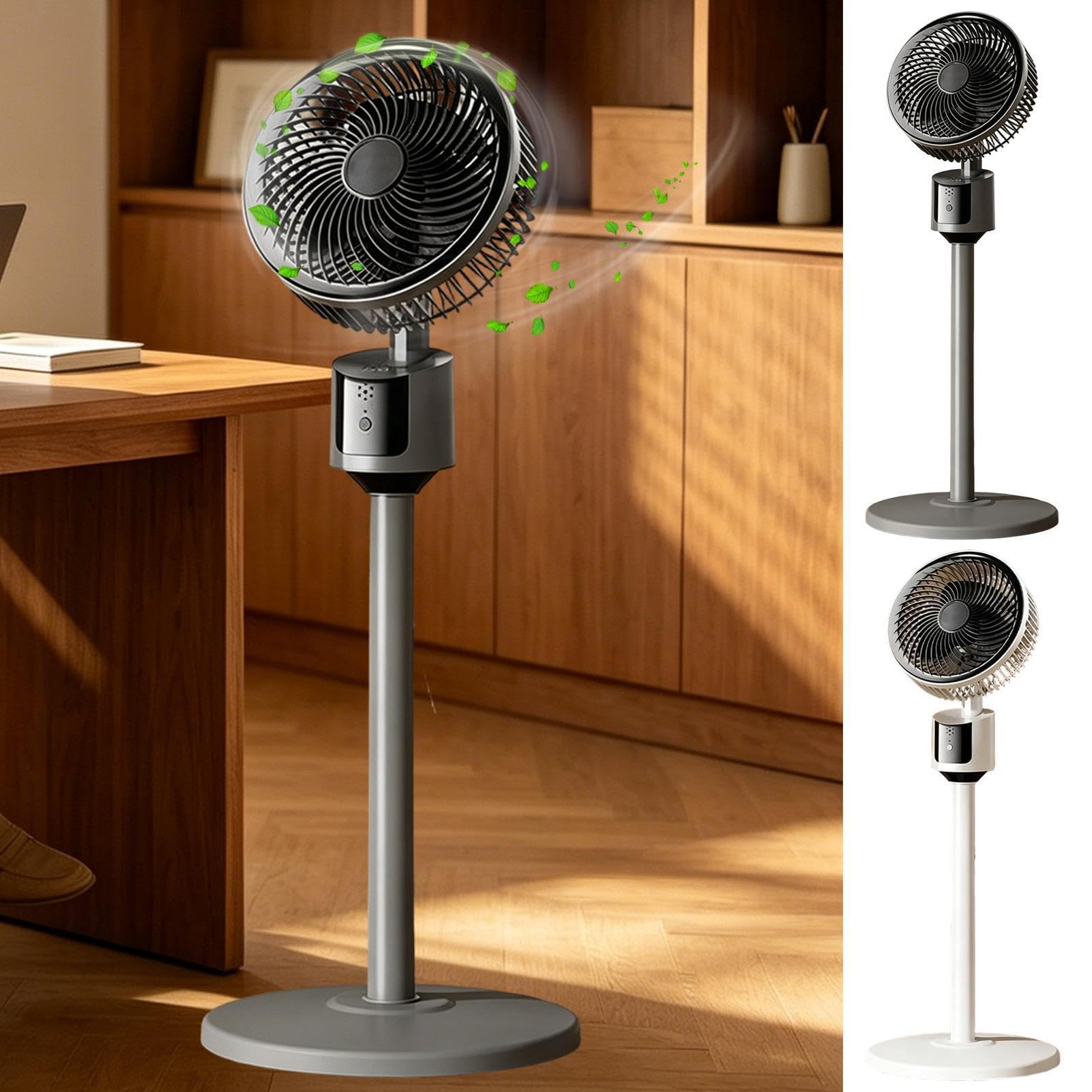 Ventilador De Pie Silencioso 3 velocidades USB grande | Ventilador De Pie Resistente Para Hogar, Salón, Oficina, Dormitorio, Interior, Exterior Y Tienda De Campaña