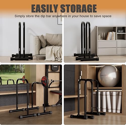 Miniatura 6 de Barra de inmersión ajustable, estación de soporte de inmersión, barra de fitness funcional, barras de inmersión fundamentales de entrenamiento de