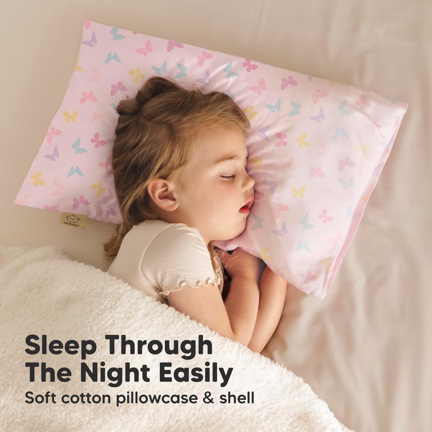 KeaBabies Toddler Pillow with Pillowcase - 13x18 My Little Dreamy Kids Travel Bed Pillows for Sleeping, Cotton Small Pillowcase, Soft & Breathable, Machine Washable, Toddlers 2-5 Years Old