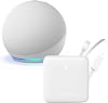 Echo Dot 5th Generation Glacier White + SwitchBot Smart Remote Control Hub Mini Includes Temperature and Humidity Sensor, Matter Compatible Version