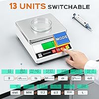 Vista 4 de Bonvoisin Báscula de laboratorio 10kgx0.0.04 oz Balanza de conteo digital Balanza analítica digital Escala electrónica precisa Certificación CE