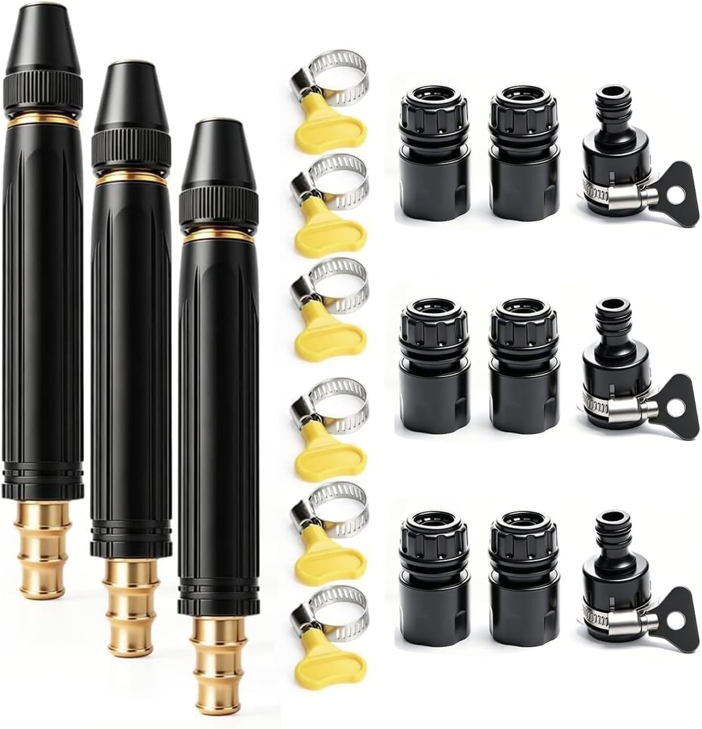 2026 Home High Pressure Car Wash Water Gun, Adjustable Spray Nozzle Garden Hose Sprayer, Multipurpose for Car Cleaning & Plant Watering (1 Set)(3 sets)