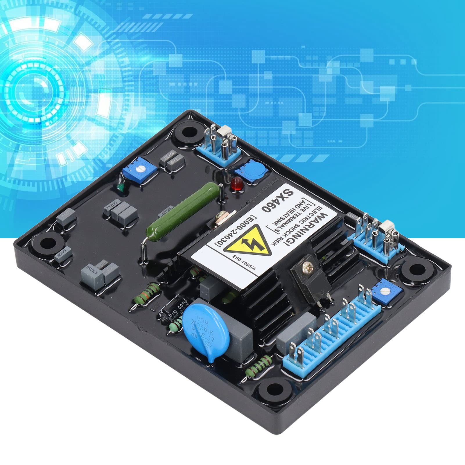 La scheda modulare AVR SX460 sostituisce il regolatore di tensione 95 a 132 V/190 a 264 VAC