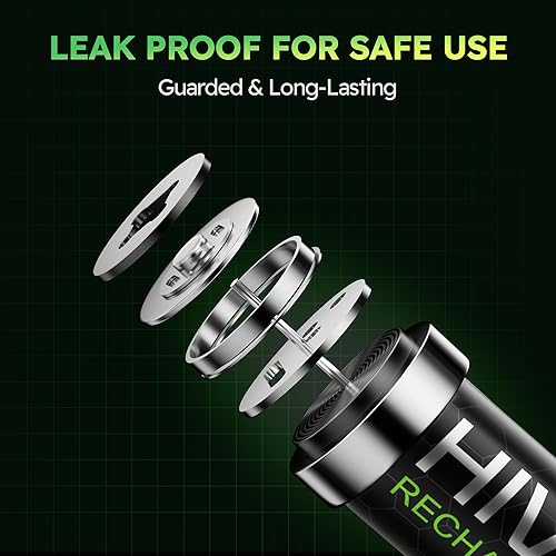 Miniatura 3 de Baterías AA recargables con cargador de 4 ranuras USB de carga rápida, alta capacidad Ni-MH Trouble A 4 unidades