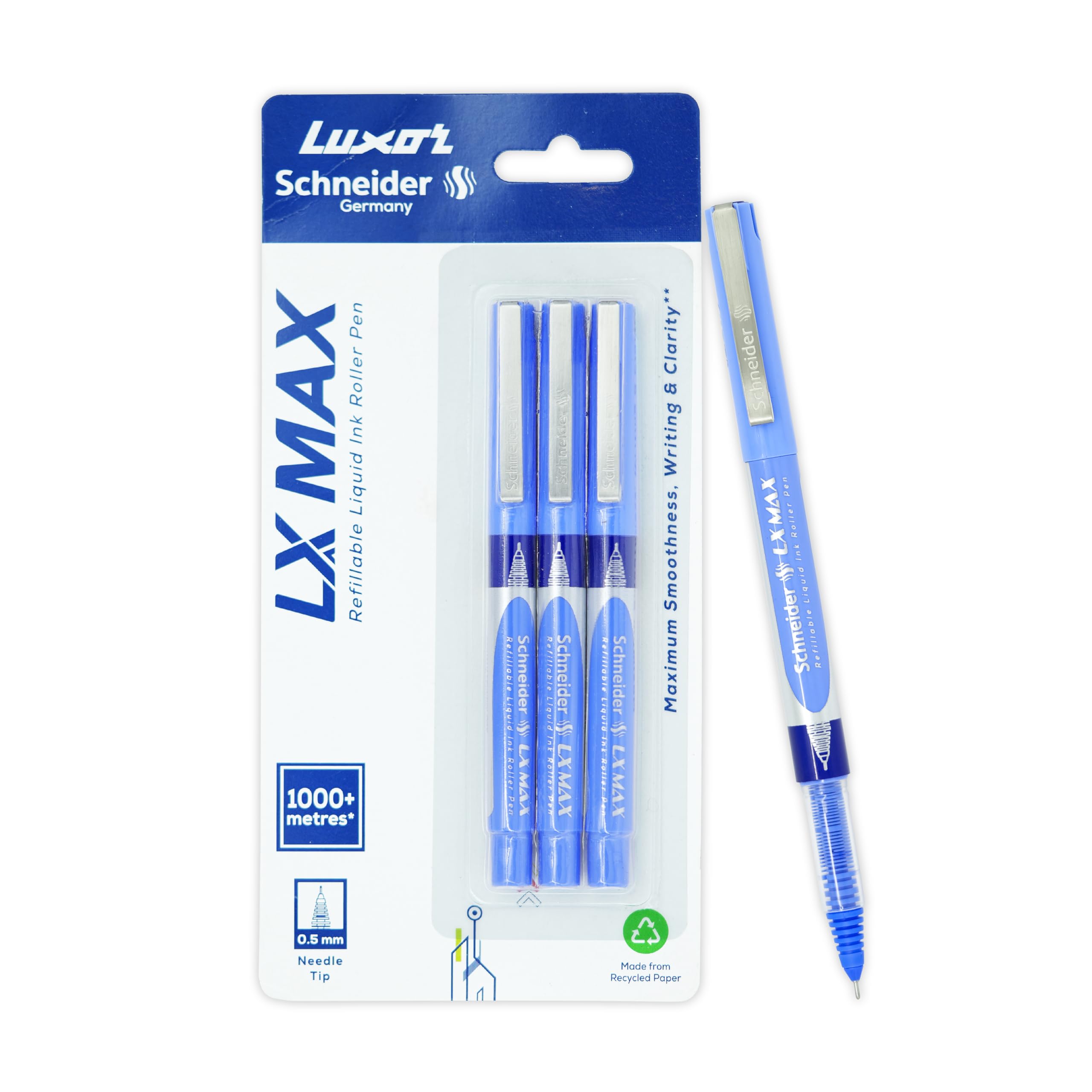 Amazon.com: Luxor Schneider LX-MAX roller ball pen | Pack of