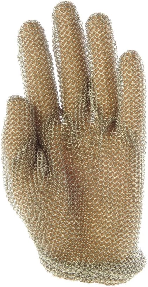 Tucker SafetyTucker Safety CM030005 Products Tucker Whizard Metal Mesh Glove, 100% Stainless Steel, Double Interlocked Metal Mesh, Patented Self-Adjusting Tension Wrist, XL, Each, Silver