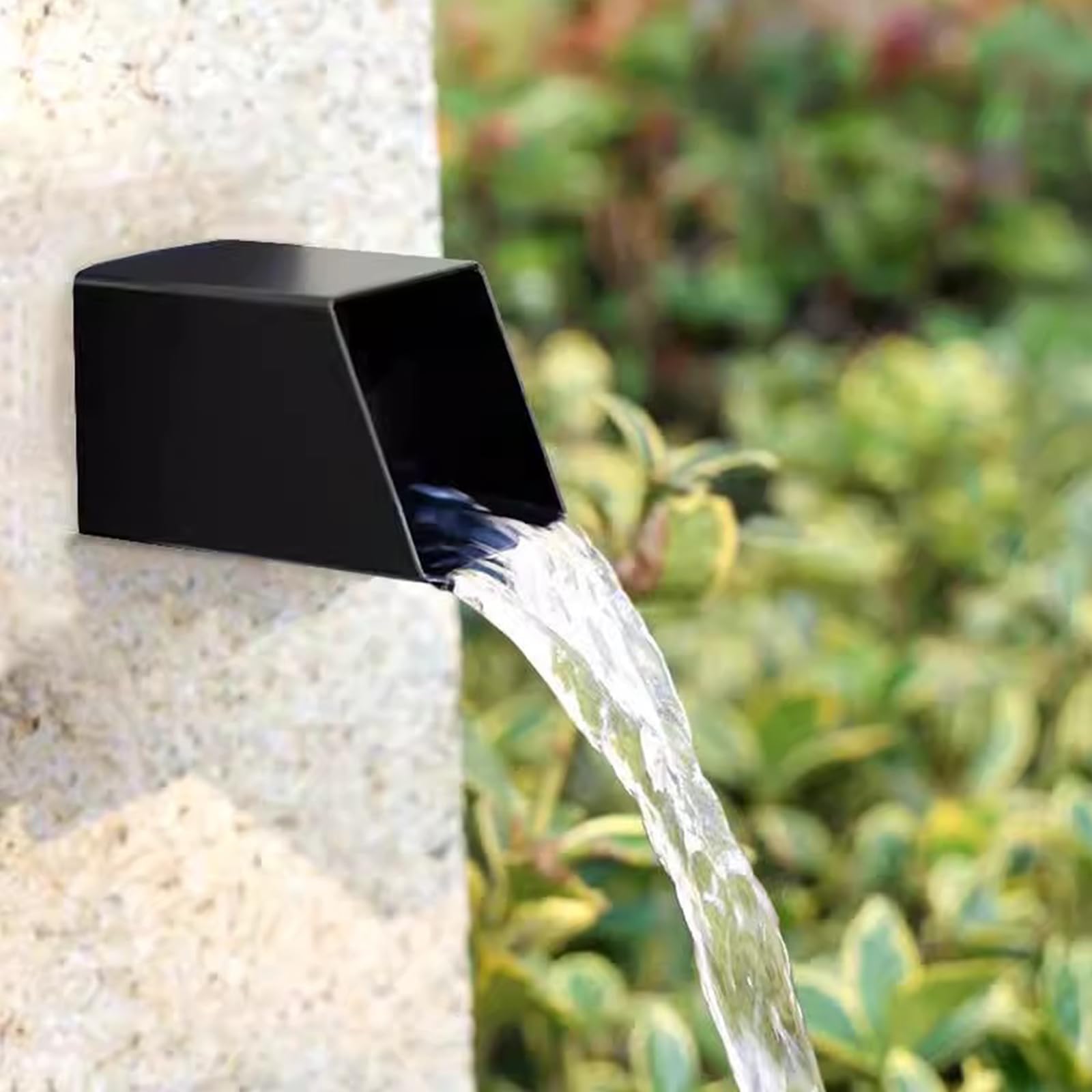 Square Water Fountain Spout Scupper, 304 Stainless Steel Waterfall Spillway, Pool Fountain Spray Baffle for Pools Ponds Water Walls Fountains