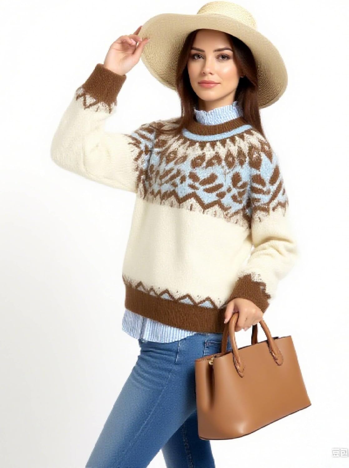 Button Down Shirts for Women Classic Blue Striped Collared Blouses Shirts Long Sleeve Blouse Business Casual Tops - Image 4