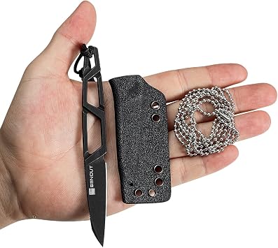 SENCUT TEXO Small Fixed Blade Knife, Neck Knife, 1.97" 9Cr18MoV Blade