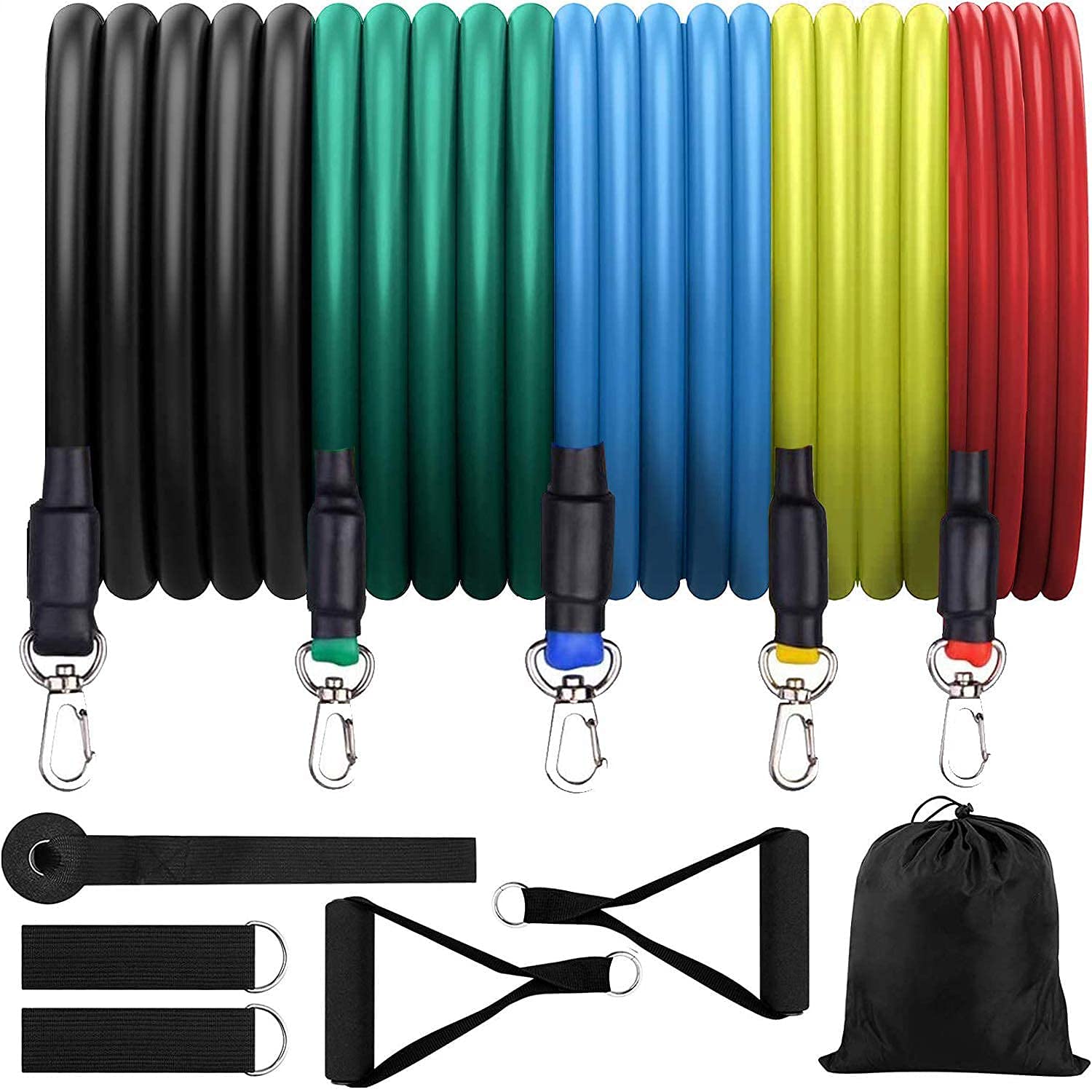 Kruptl Power Resistance Band, Resistance Tube for Exercise, Set of Bands with Foam Handles, Resistance Bands Tube for Home Gym Yoga Workout, Body Stretching Power Lifting(11 pcs)(Multi) (B0CCJNNRG4) Amazon Price History, Amazon Price Tracker