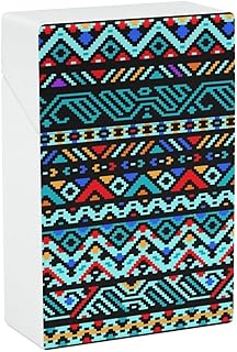 Azteca Patterns Cigarette Case Waterproof Cigarette Holder Box Portable Flip Open Cigarette Pack