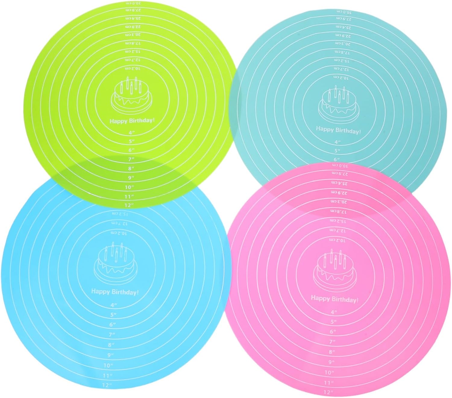 Silicone Baking Mats 4pcs Nonstick for Pizza Crusts