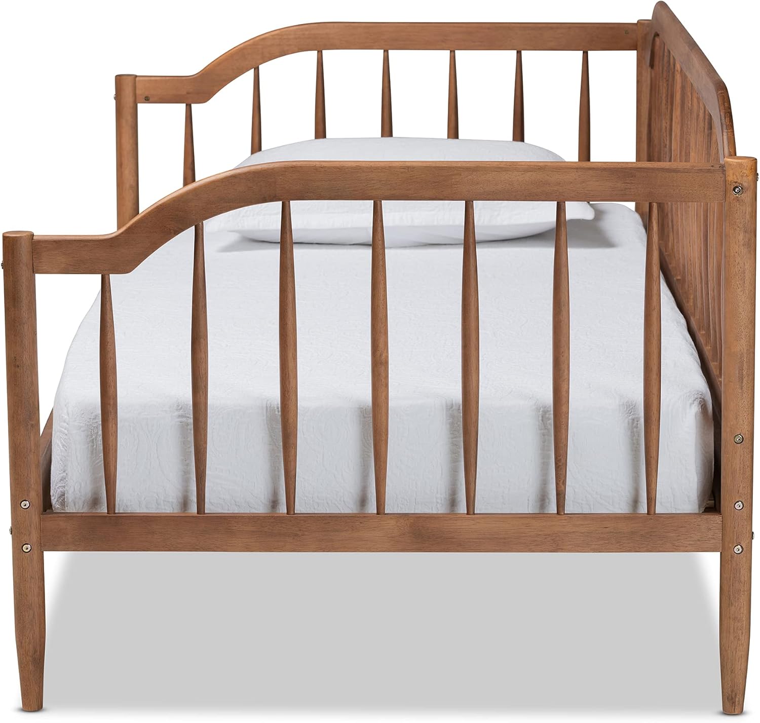 Baxton Studio Parson Classic Mid-Century Modern Walnut Brown Finished Wood Twin Size Daybed