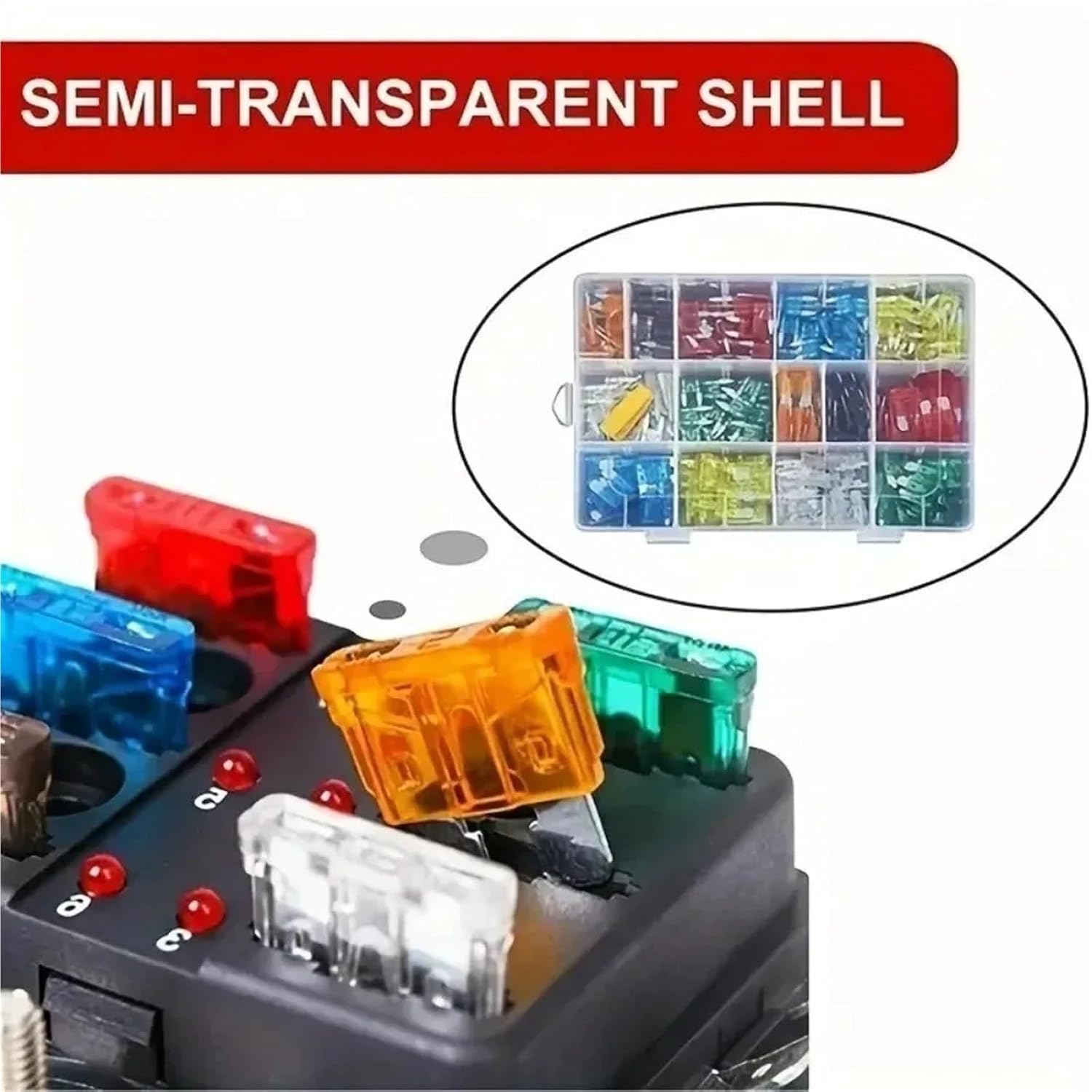 Car Fuses Assortment Kit 2sets Fuse Kit Car Fuses Assortment Blade Automotive 3Sizes Replacement for Auto RV Truck Motorcycle Boat(NO.2)